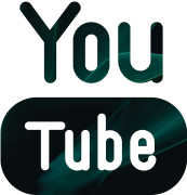 YouTube logo on a dark background