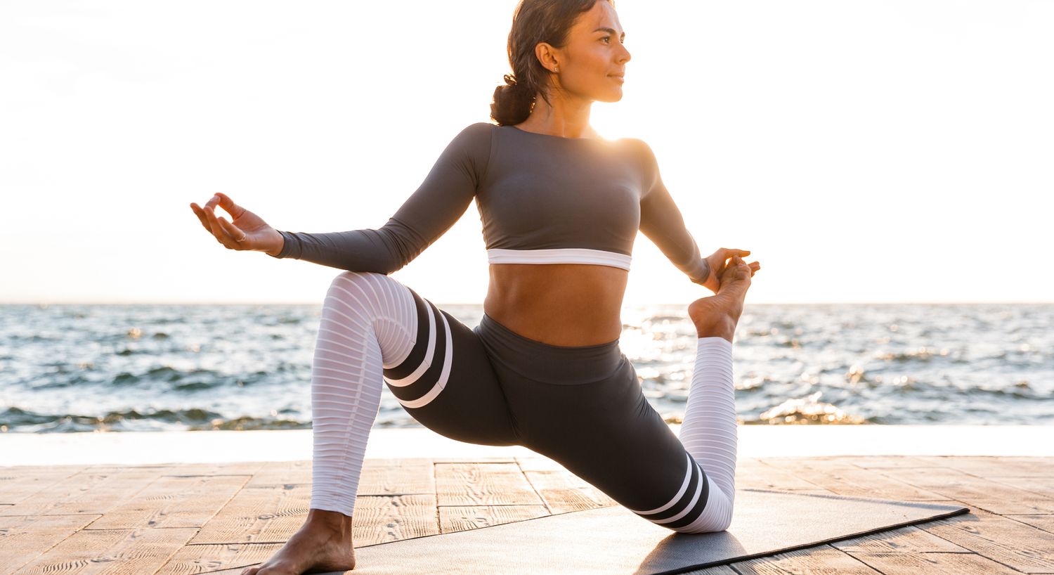 Alpharetta Hormone Treatment for Perimenopause model with curly hair outdoors.